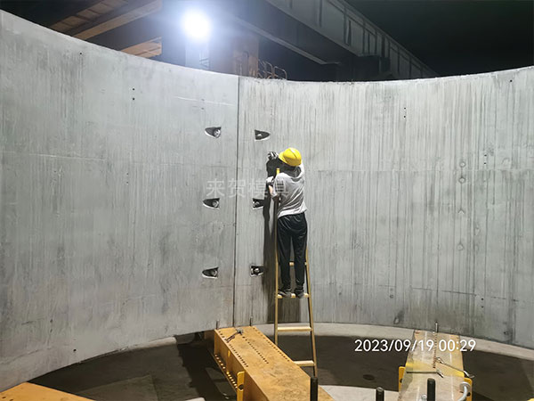 内蒙古赤峰装配式混凝土风电塔筒模具施工案例